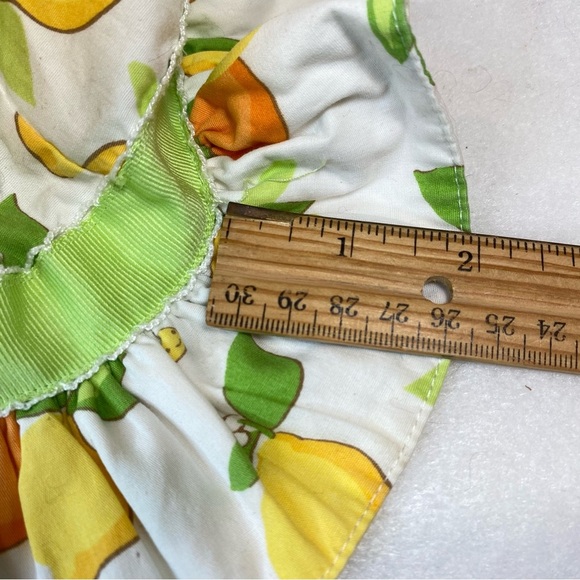 Baby Girl Gymboree 6 - 12 Mo Lemon Bumblebee Sun Hat Chin Strap Green Ribbon - Picture 10 of 10